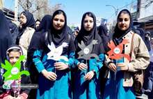 حضور اعضای کودک و نوجوان مراکز قیداری و زرین‌آبادی کانون زنجان در راهپیمایی روز قدس